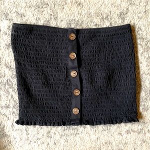 Express Black Smock Crop Tube Top size medium